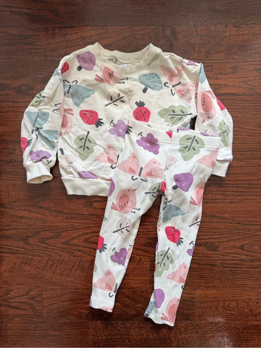 Carter's Cream Kids Matching Set with Pink, Red, Purple, Green & Blue Prints